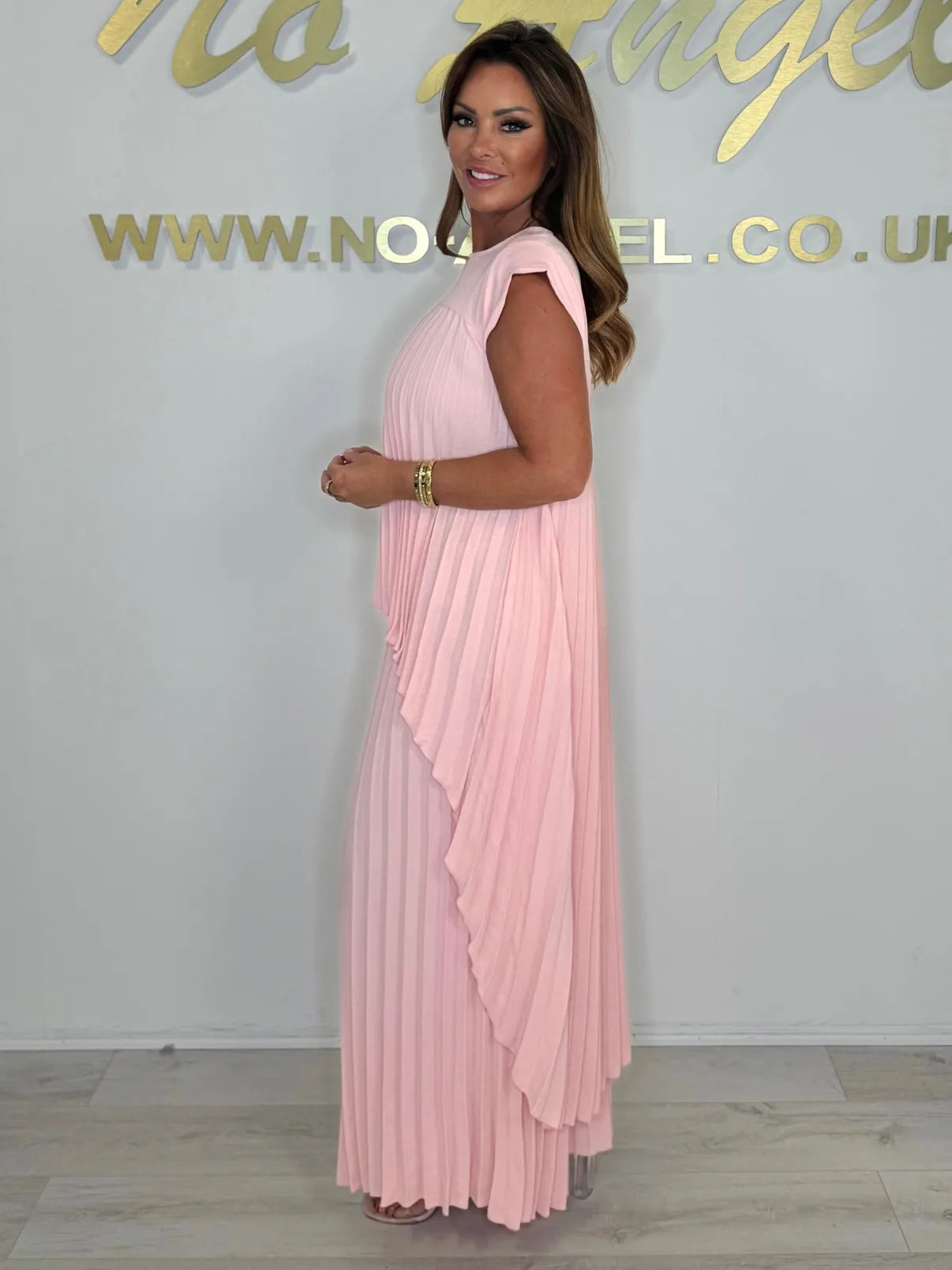 Pleated High Low Top & Trouser Two Piece Set (Buy 2 Free Shipping)