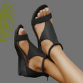 Cutout Wedge Sandals – Lightweight Open Toe Comfort Sandals
