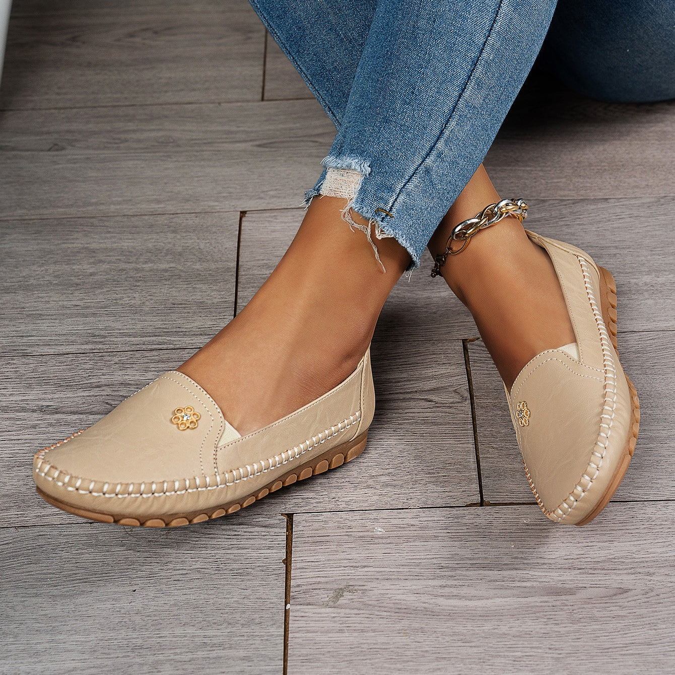 Soft Leather Loafers – Slip-On Comfort Walking Shoes