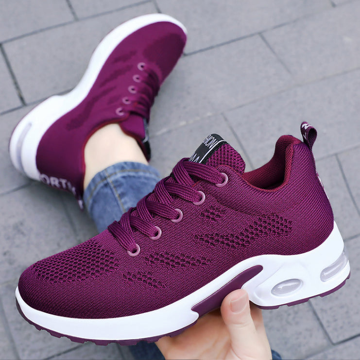 Gradient Knit Sneakers – Breathable Lightweight Walking Shoes