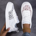 Lace Platform Sneakers – Breathable Floral Mesh Walking Shoes