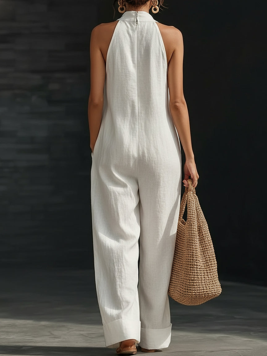 Minimalist And Elegant Cozy Linen Jumpsuit