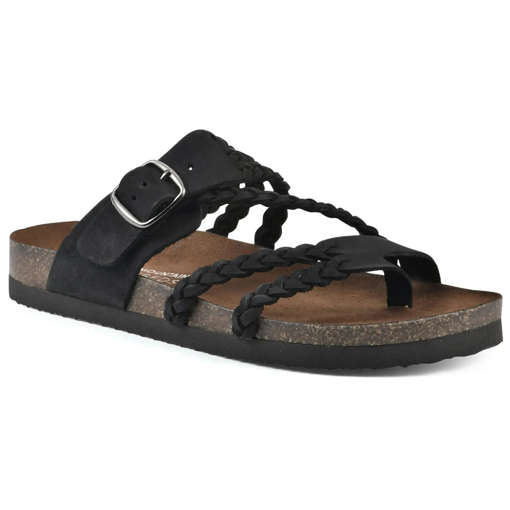 Braided Buckle Footbed Sandals – Comfortable Flat Slide Sandals