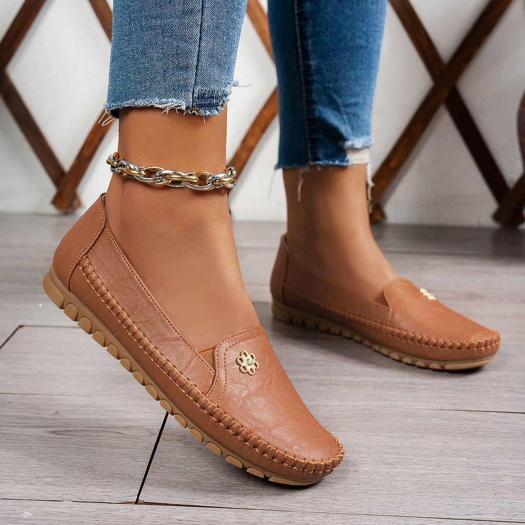 Soft Leather Loafers – Slip-On Comfort Walking Shoes