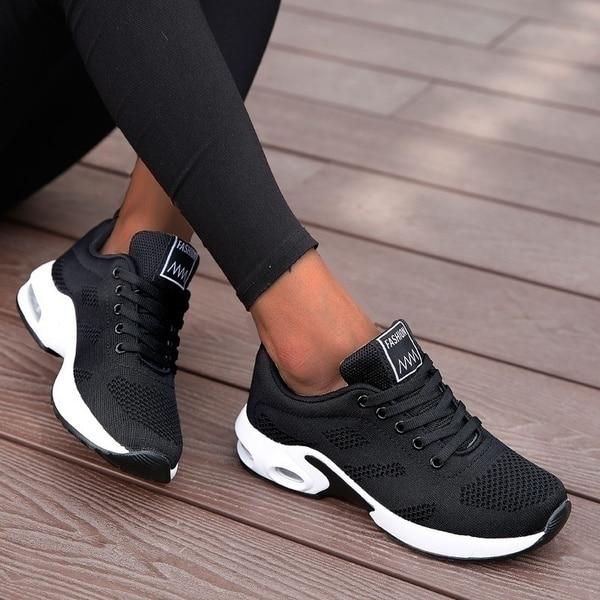 Gradient Knit Sneakers – Breathable Lightweight Walking Shoes