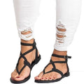 Strappy Flat Sandals – Adjustable Ankle Strap Summer Sandals