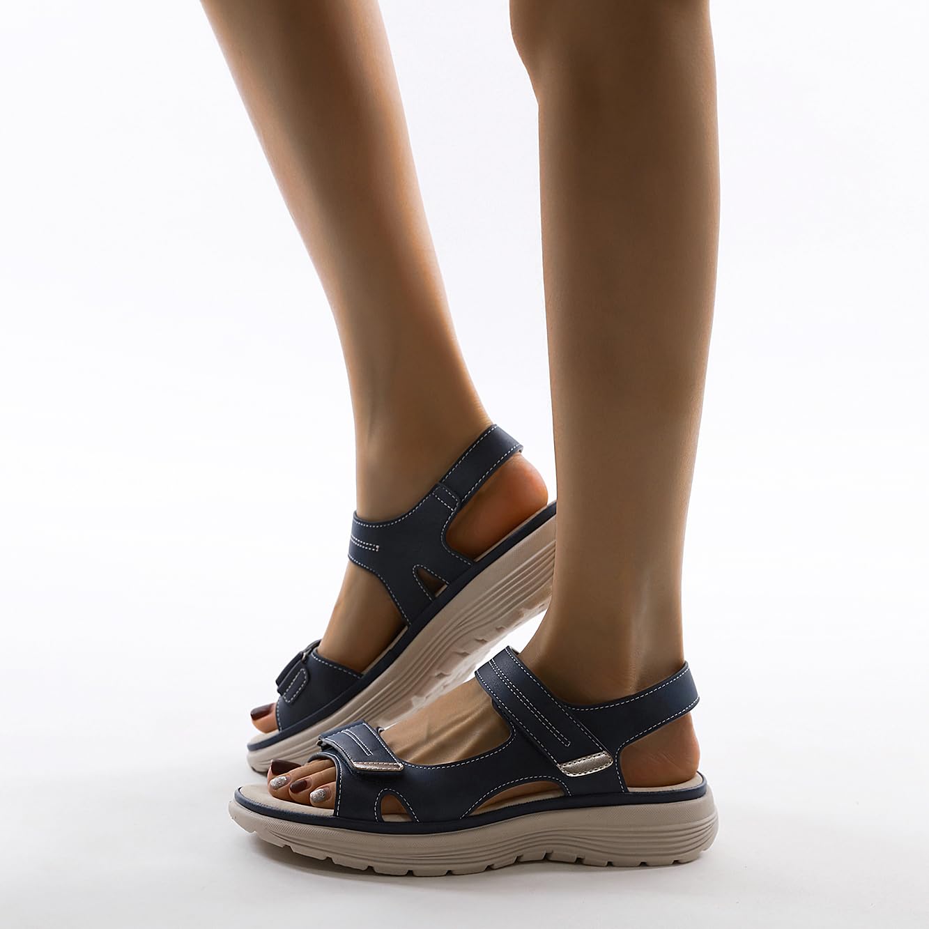 Adjustable Walking Sandals – Open Toe Cushioned Sport Sandals