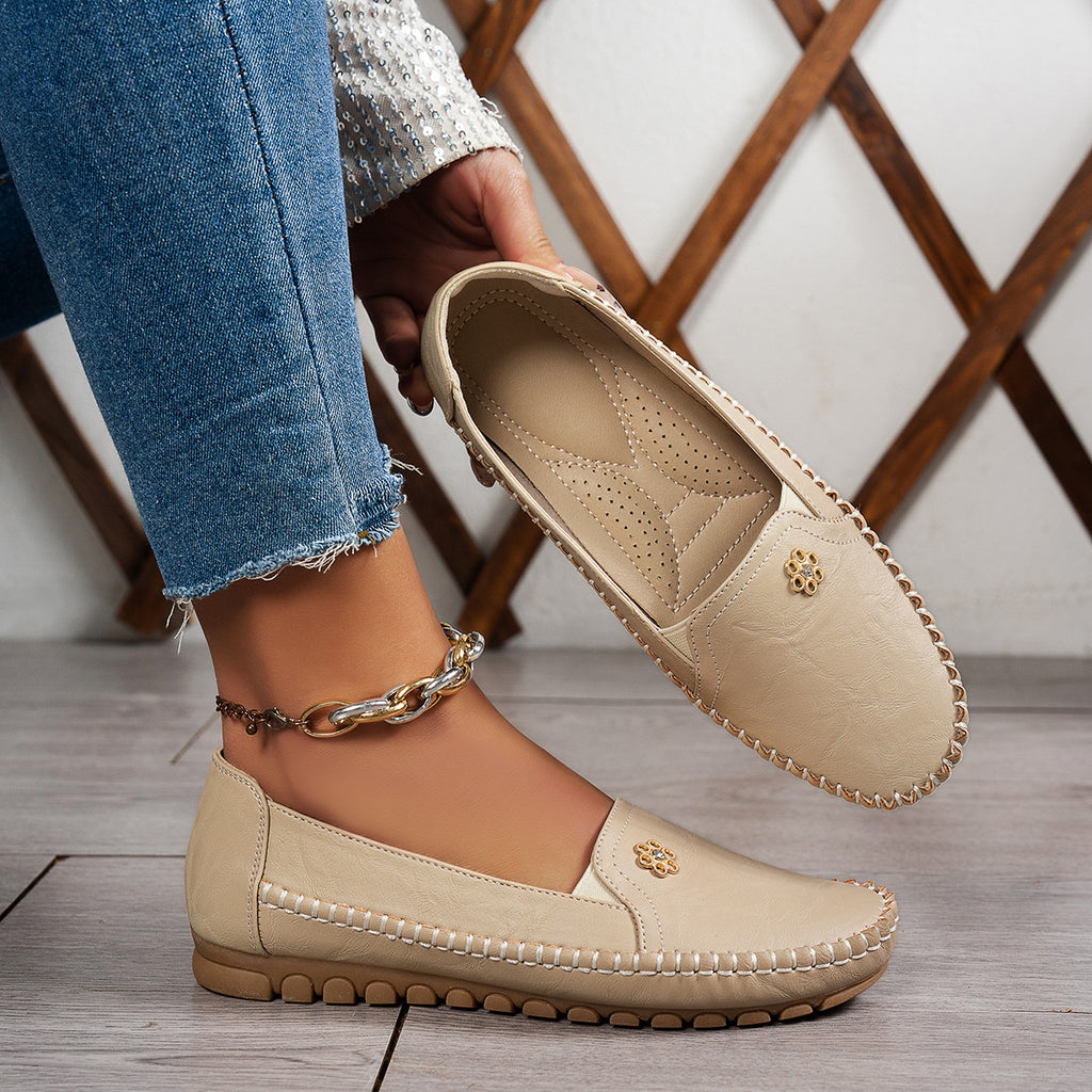 Soft Leather Loafers – Slip-On Comfort Walking Shoes