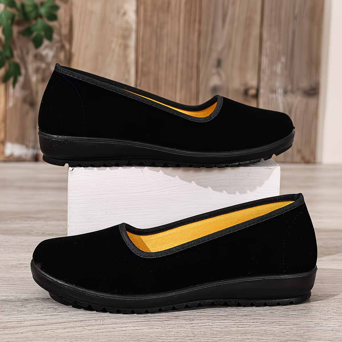 Soft Suede Flats – Slip-On Comfort Walking Shoes