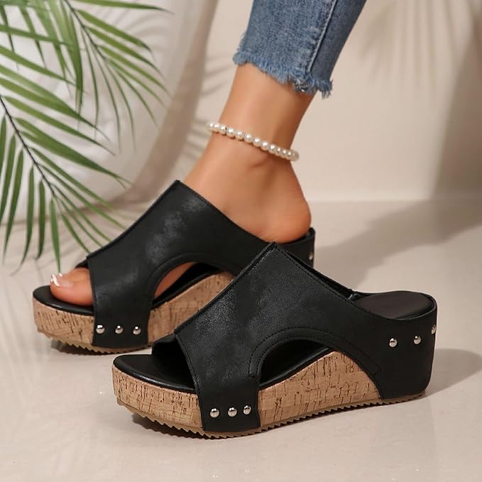Artisan 2.5" Cork-Core Wedges: Anatomical Support Meets High-End Style