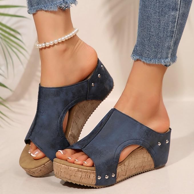 Artisan 2.5" Cork-Core Wedges: Anatomical Support Meets High-End Style