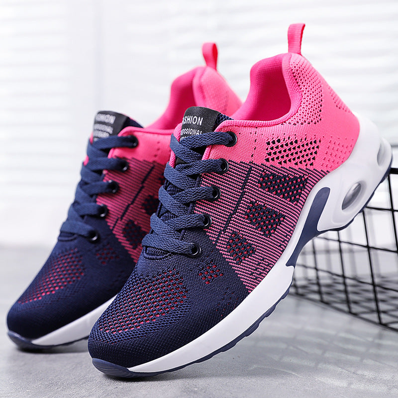 Gradient Knit Sneakers – Breathable Lightweight Walking Shoes
