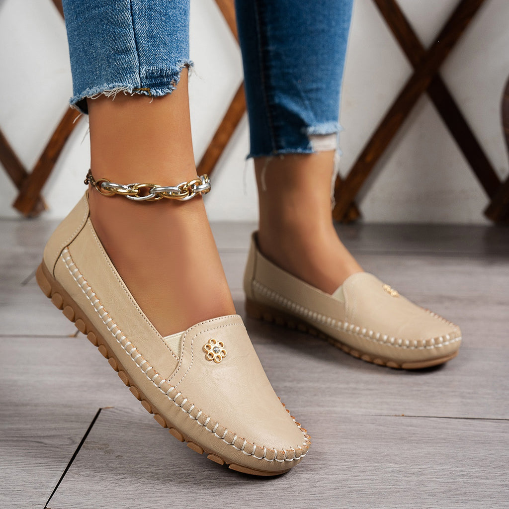 Soft Leather Loafers – Slip-On Comfort Walking Shoes