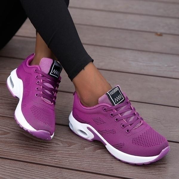 Gradient Knit Sneakers – Breathable Lightweight Walking Shoes