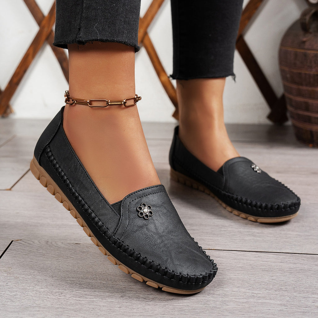 Soft Leather Loafers – Slip-On Comfort Walking Shoes