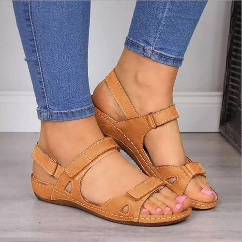 Adjustable Strap Wedge Sandals – Cushioned Everyday Walking Sandals