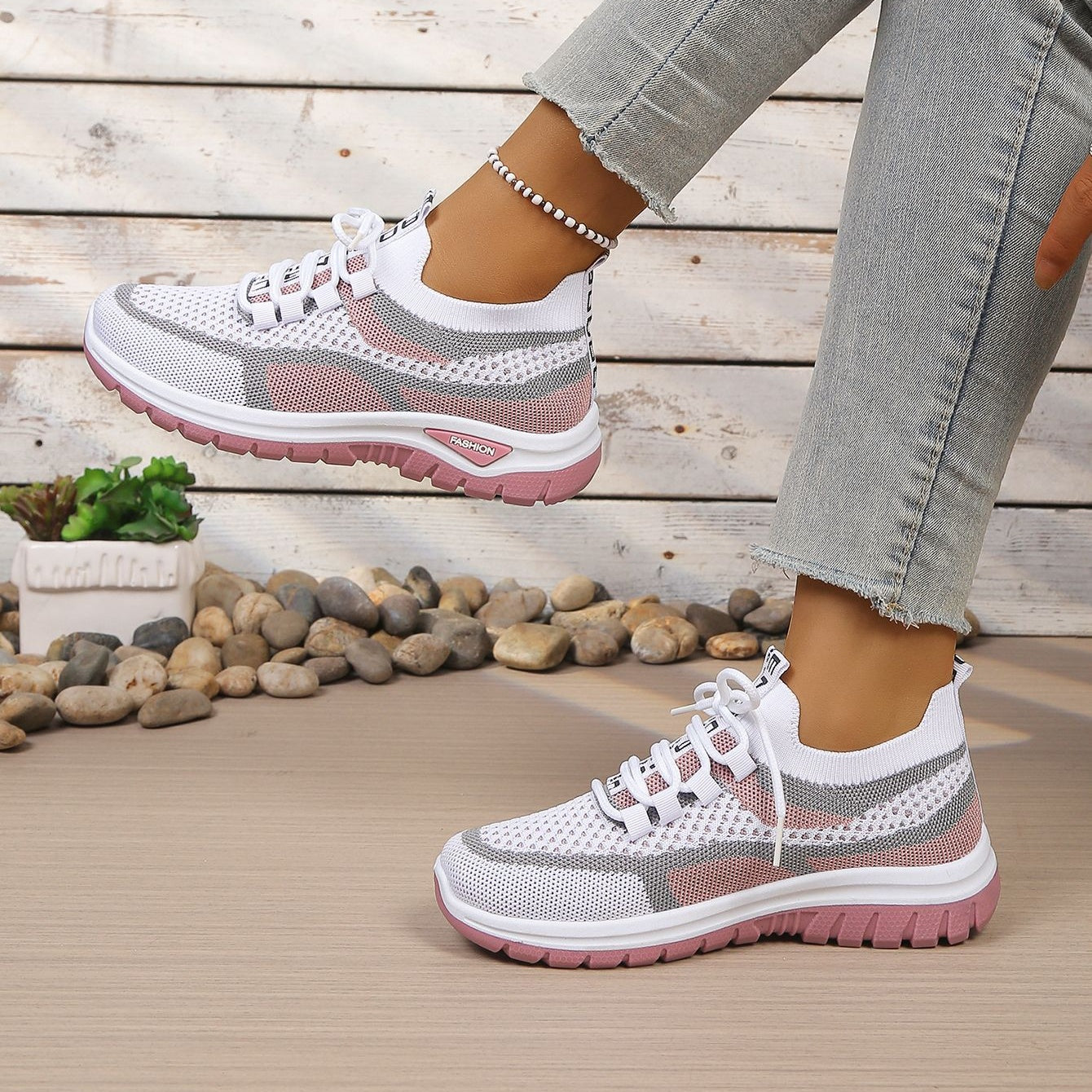 Breathable Knit Sneakers – Lightweight Everyday Walking Shoes