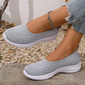 Knit Slip-On Flats – Breathable Lightweight Walking Shoes