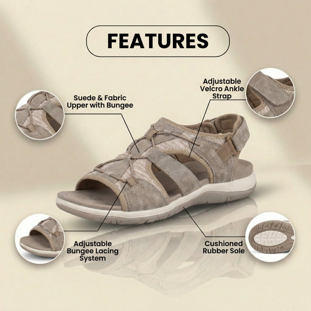 Sport Mesh Walking Sandals – Adjustable Multi-Strap Comfort Sandals