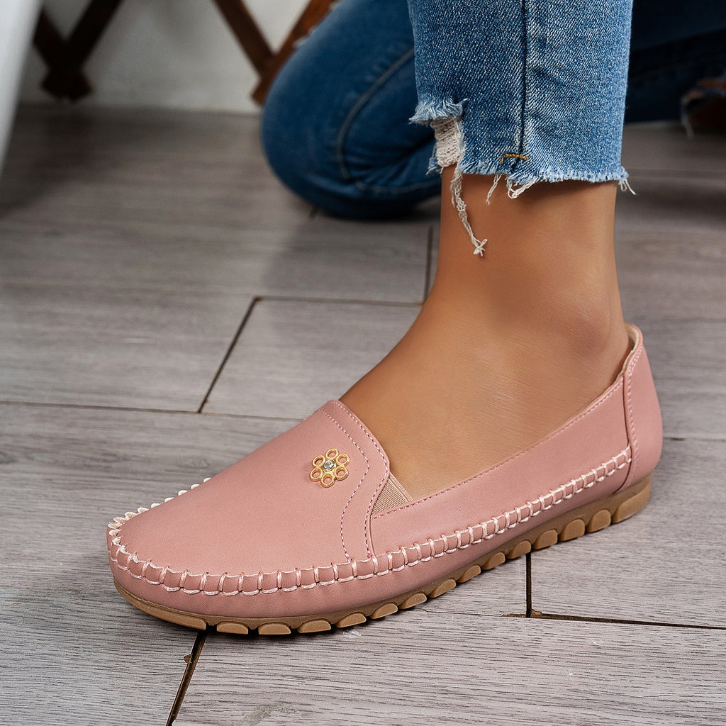Soft Leather Loafers – Slip-On Comfort Walking Shoes